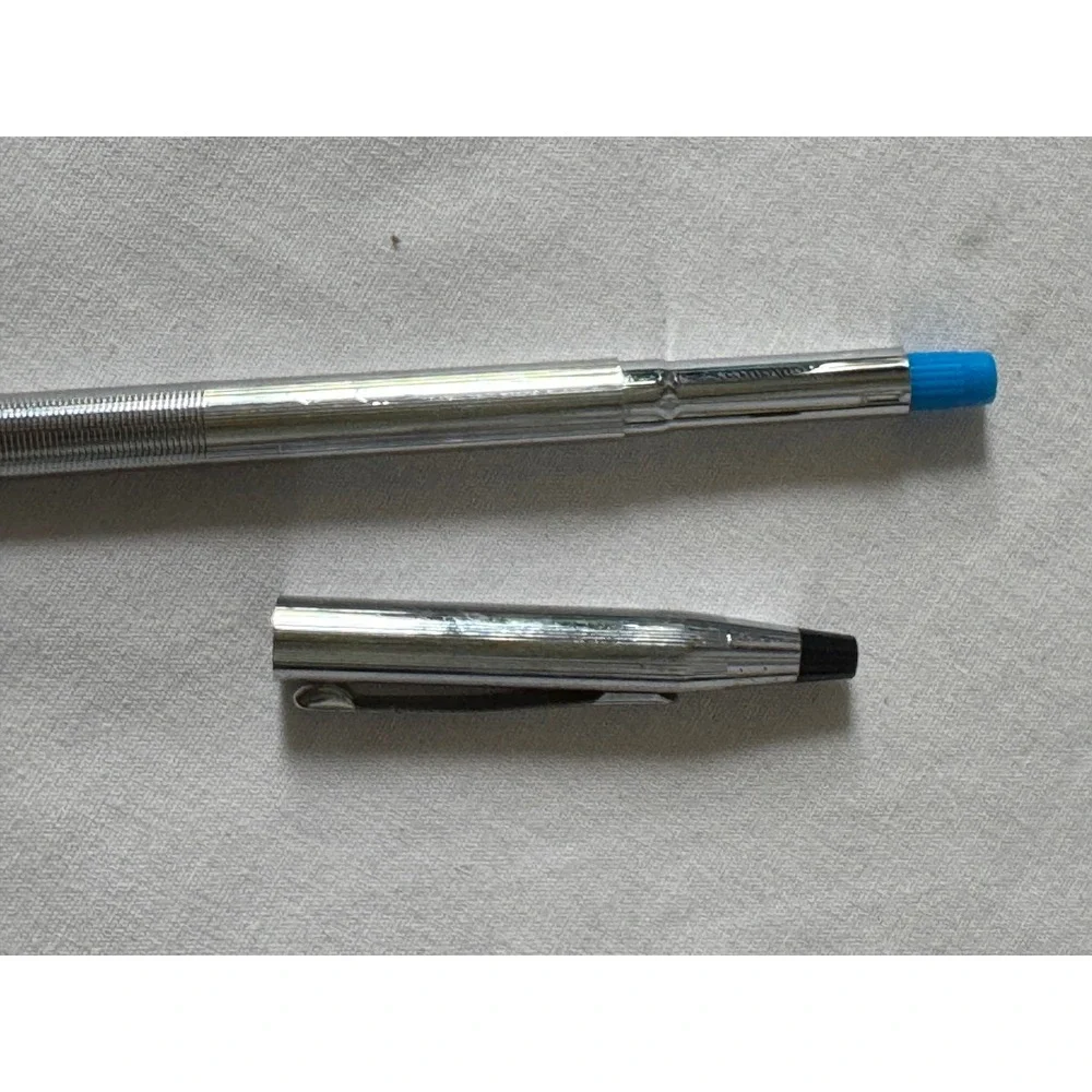 Vintage Cross Century Chrome Ballpoint Pen Made in USA Silver Twist needs refill
